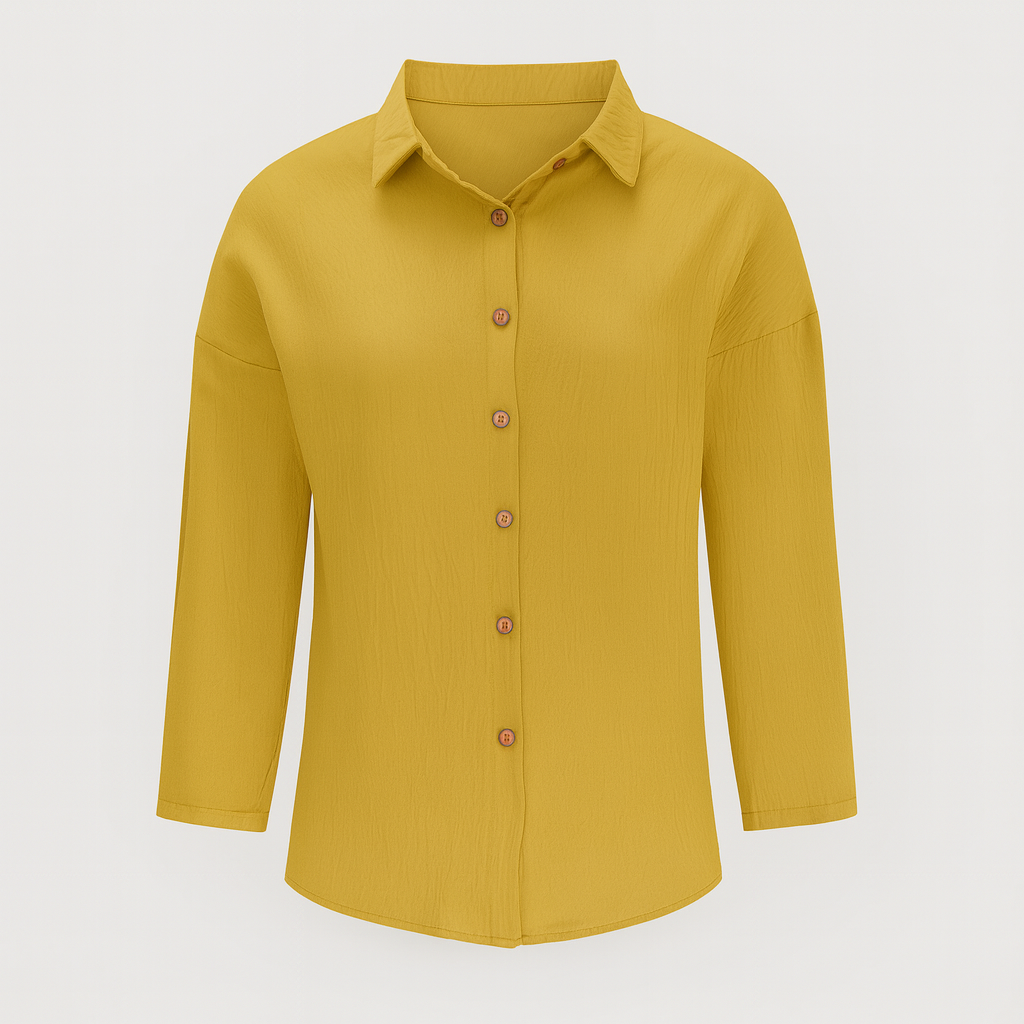 Yellow Long Sleeves Button Shirt