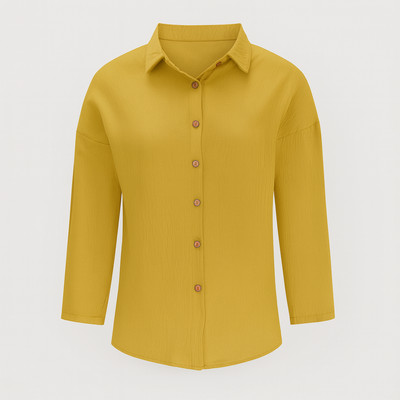 Yellow Long Sleeves Button Shirt