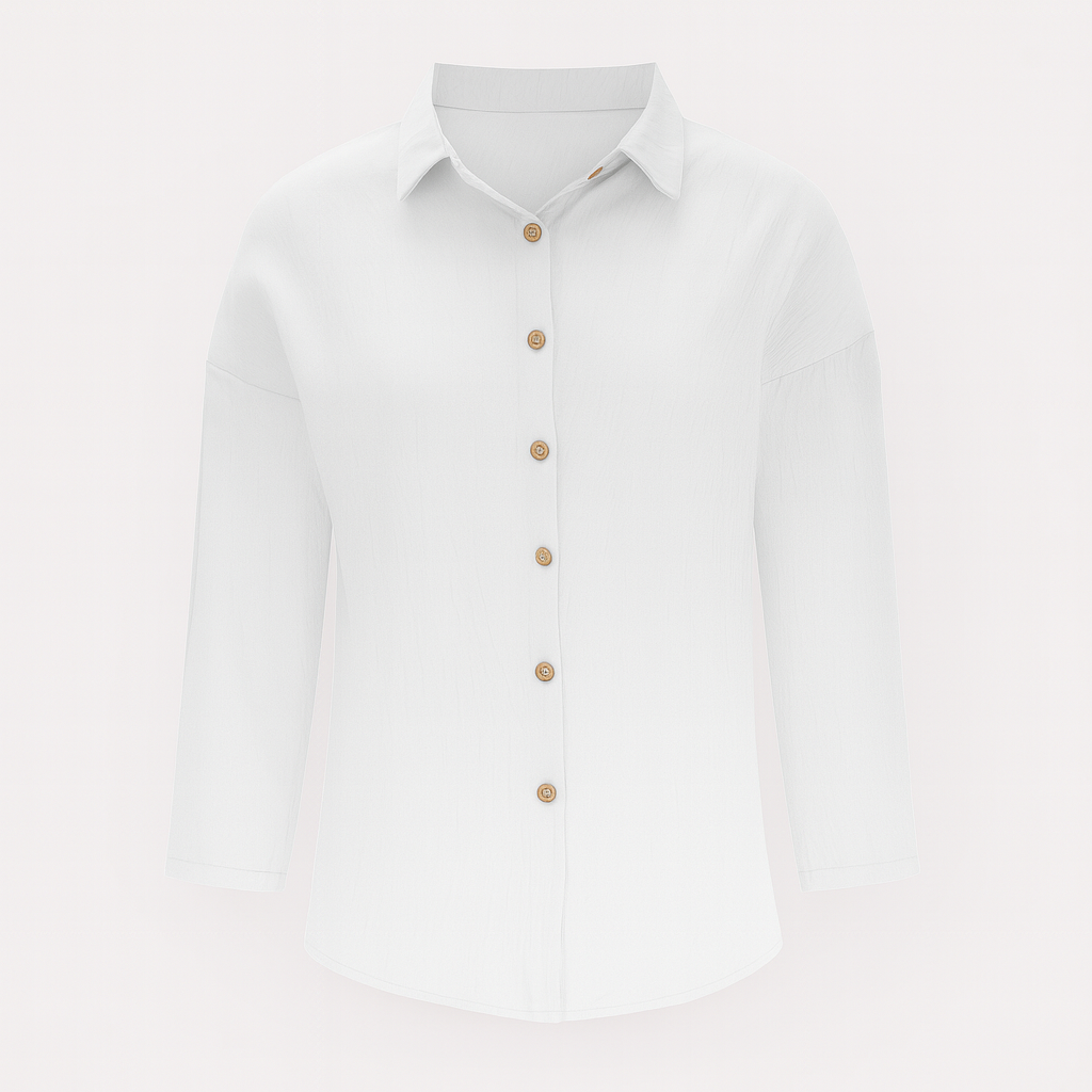 White Long Sleeves Button Shirt