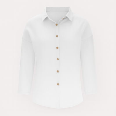White Long Sleeves Button Shirt