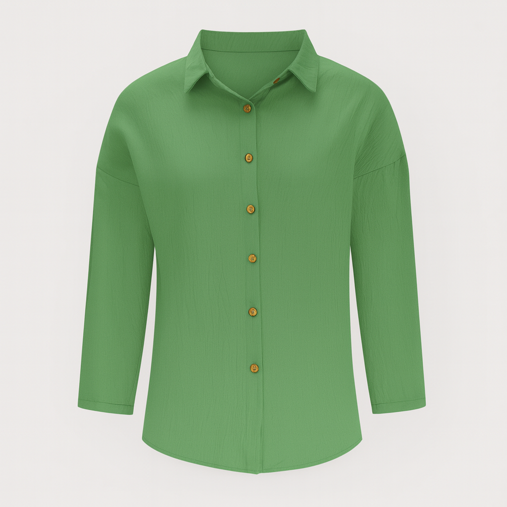 Green Long Sleeves Button Shirt