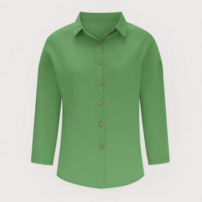 Green Long Sleeves Button Shirt