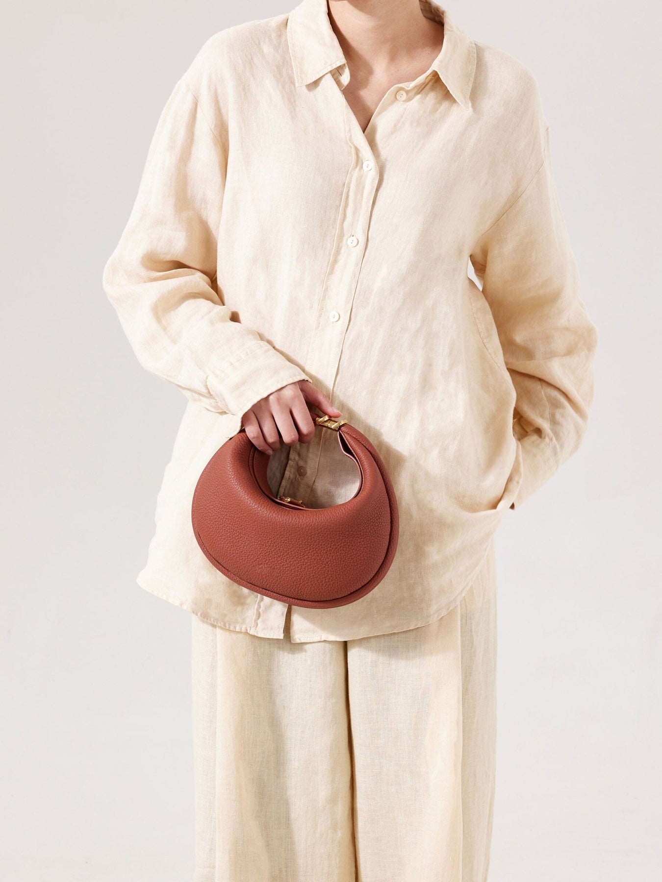 Chic leather handbag