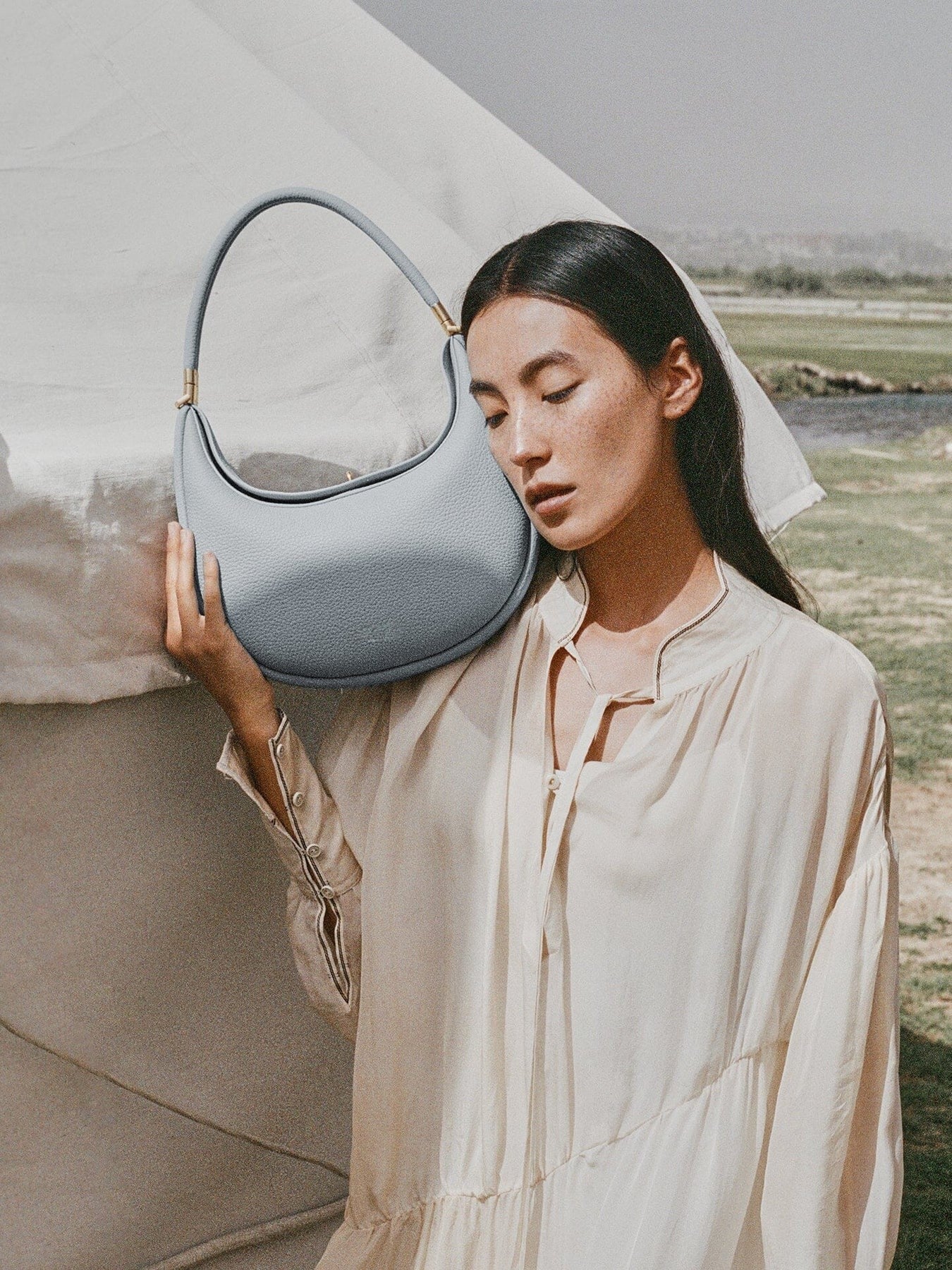 Chic leather handbag