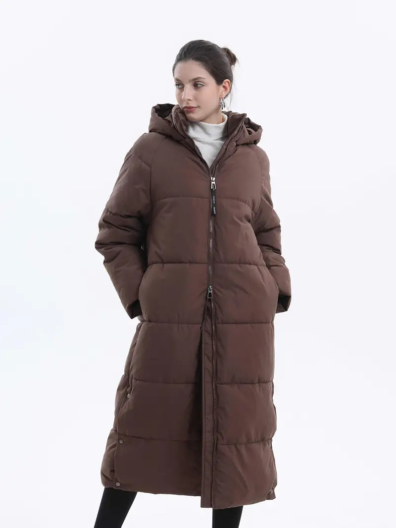 Veste polaire premium extra longue et déperlante avec capuche