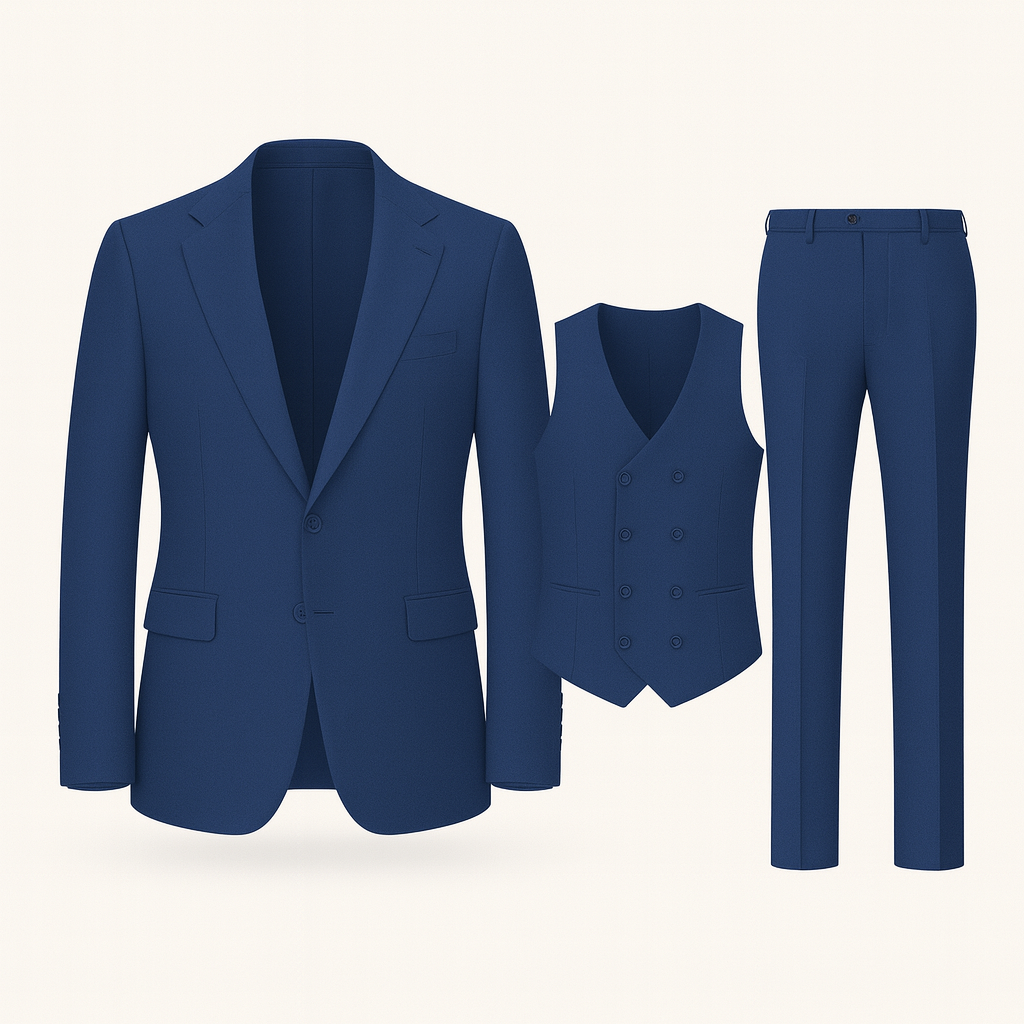 Blue 3 piece suit