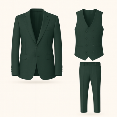 Green 3 piece suit