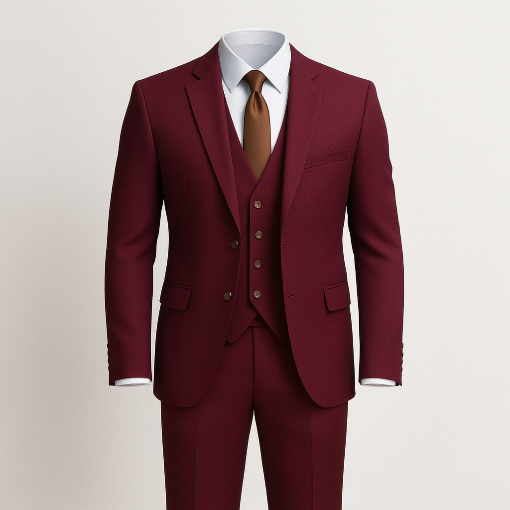Burgundy 3-piece Suit