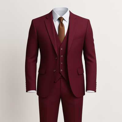 Burgundy 3-piece Suit