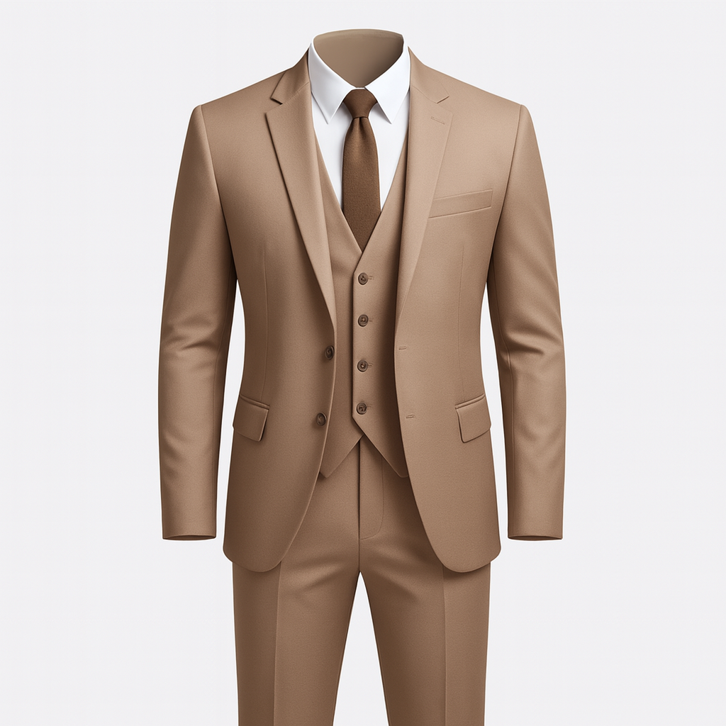 Khaki 3-piece Suit