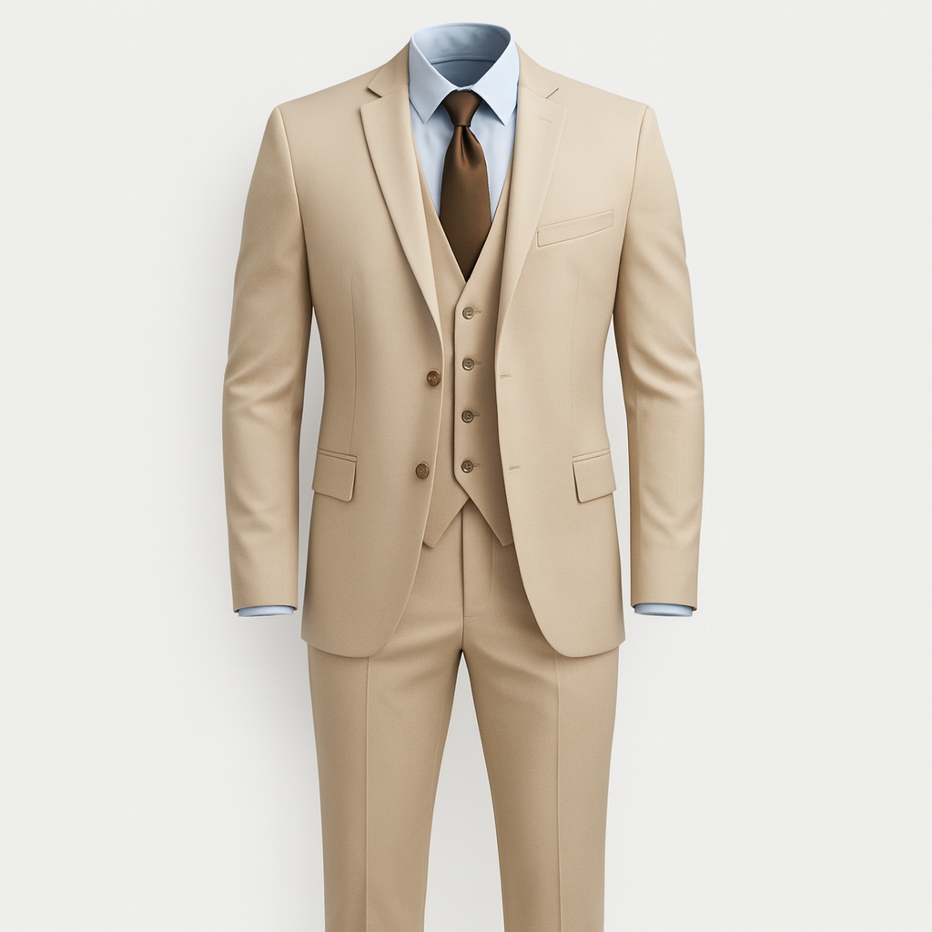 Light Beige 3-piece Suit