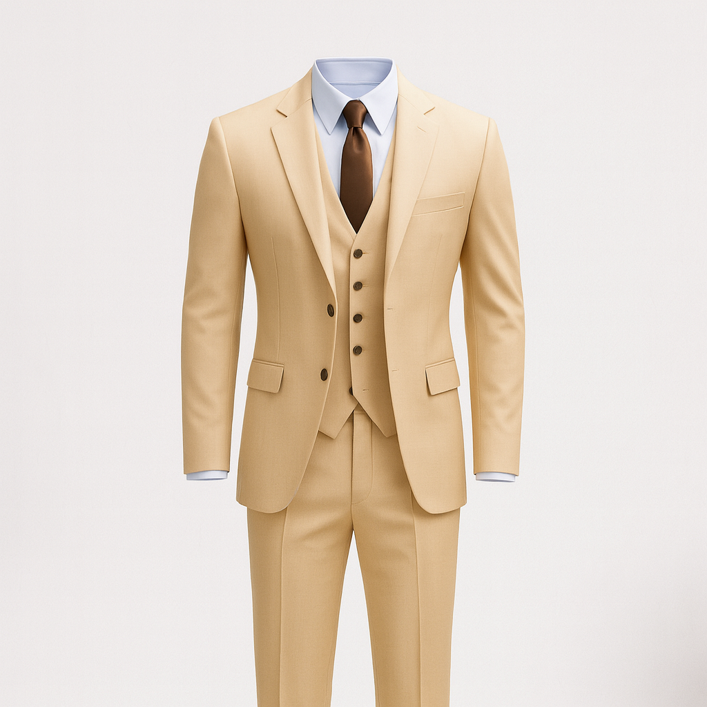 Beige 3-piece Suit