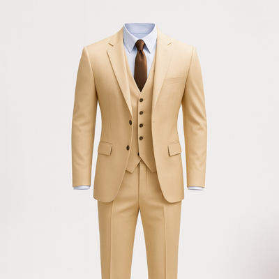 Beige 3-piece Suit