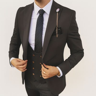 Black Men's suit - Autumn formal business suit