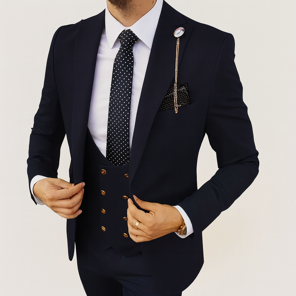 Marine Blue Men's suit - Autumn formal business suit