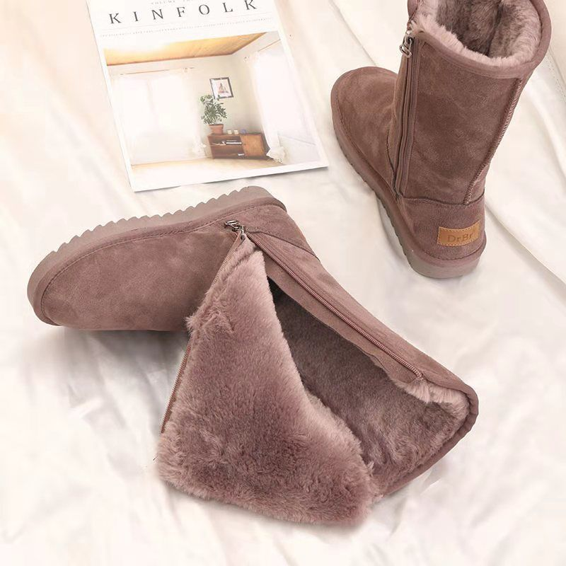 Bottes de neige chaudes pour femmes - Bottes d'hiver confortables avec doublure en peluche