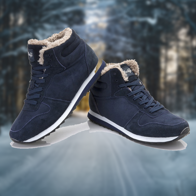 Chaussures d'hiver chaudes et décontractées pour hommes - Baskets hautes avec doublure en fourrure