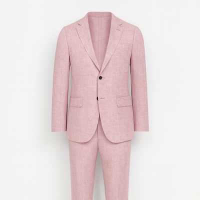 Pink Men's Linen Suit