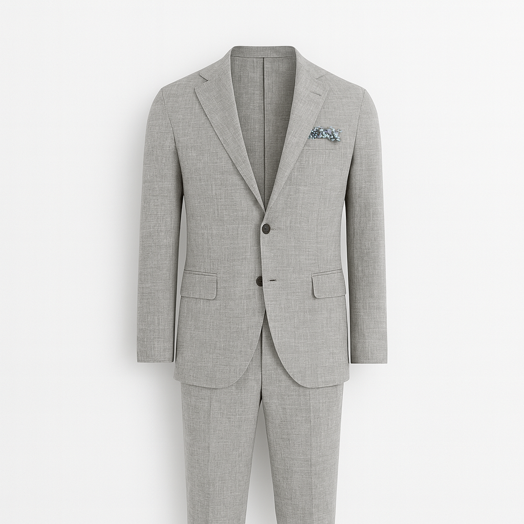 Grey Men's Linen Suit