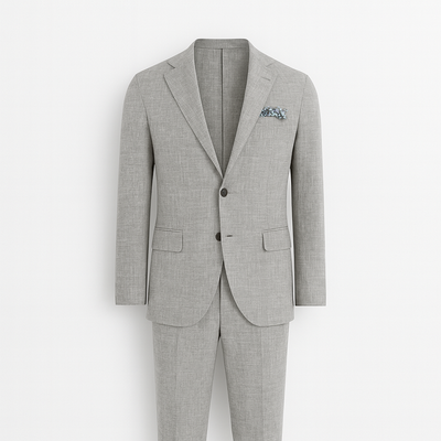 Grey Men's Linen Suit
