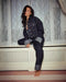 Completo in denim due pezzi con giacca in denim e pantaloni lunghi - Donna