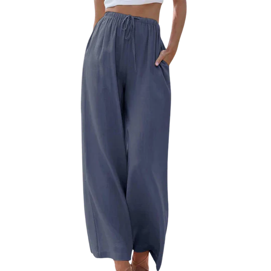 Anivia | Pantalon Elegant En Coton-Lin