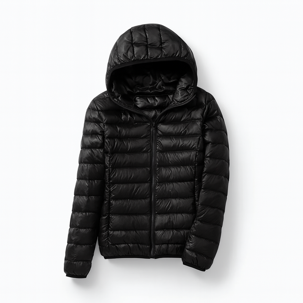 Black Women's Hooded Down Jacket