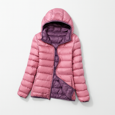 Pink Women's Hooded Down Jacket