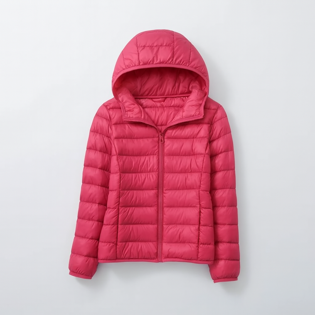 Pink Women's Hooded Down Jacket