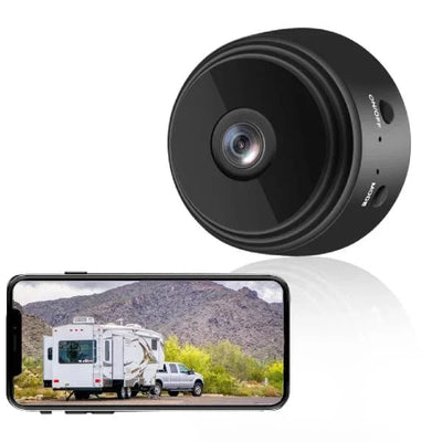 Caméra de recul sans fil Full HD pour camping-car, camion et remorque avec vision nocturne et support de rotation à 360