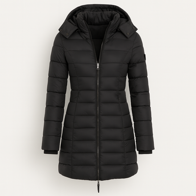 Black Long Quilted Jacket