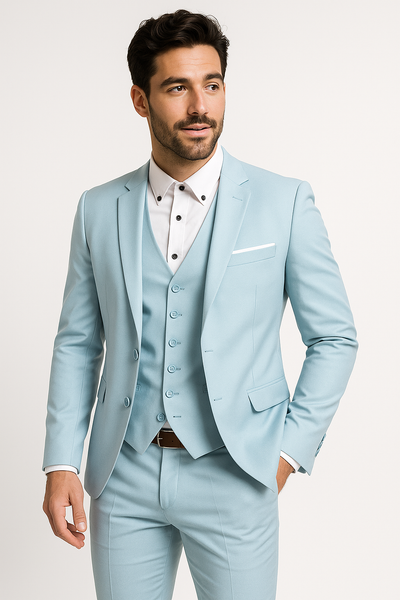 Evert | Ensemble trois pièces pour homme comprenant un blazer, un gilet et un pantalon pour les occasions festives et élégantes