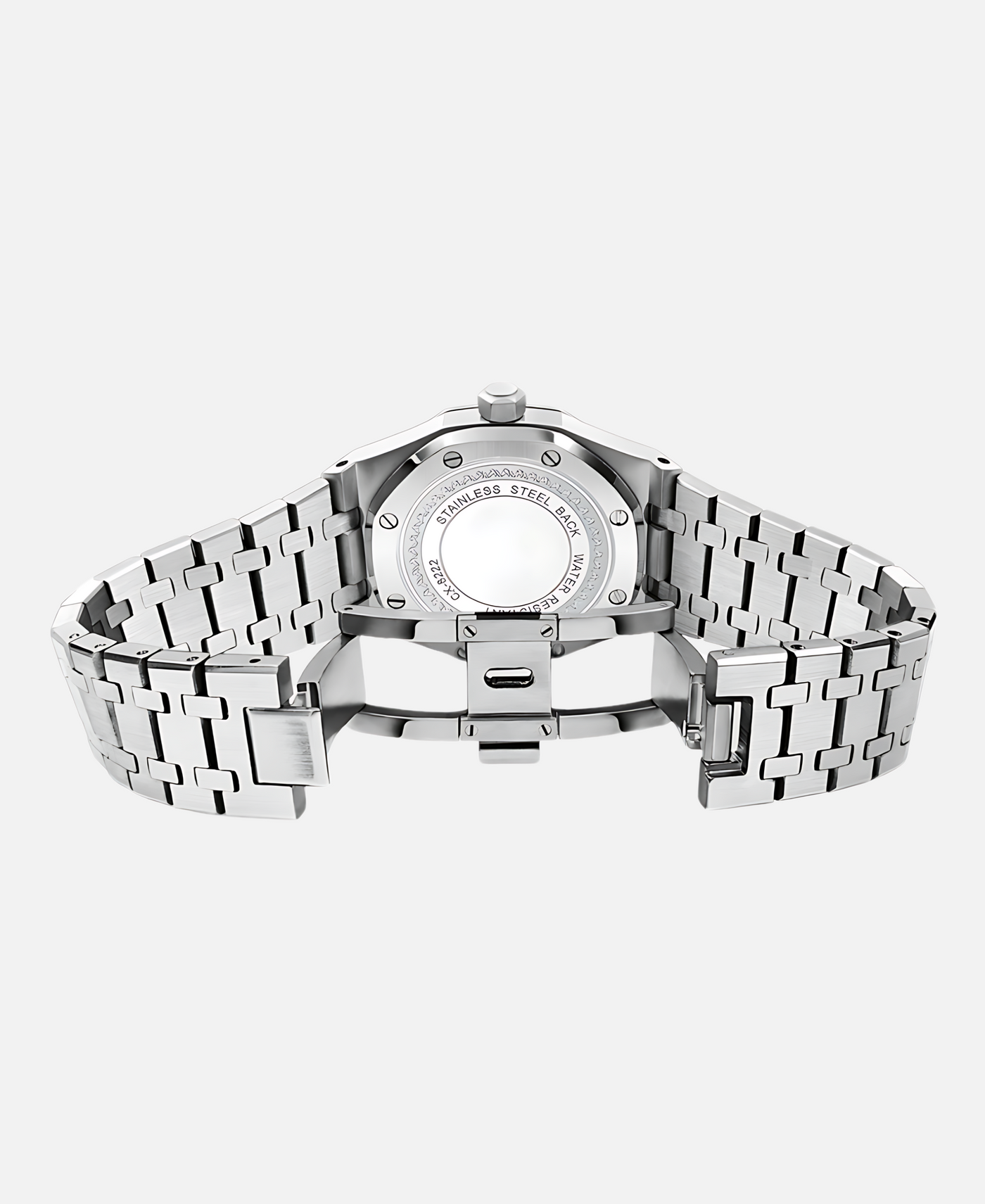 Elégante montre-bracelet pour homme 41mm avec boîtier en acier inoxydable