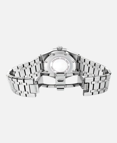 Elégante montre-bracelet pour homme 41mm avec boîtier en acier inoxydable