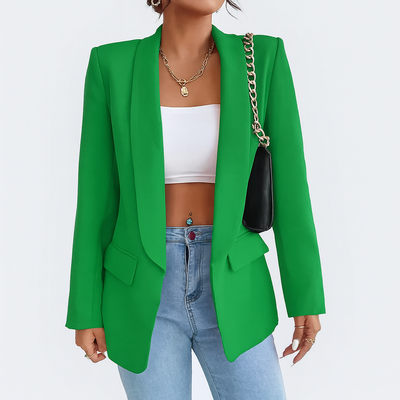 Green Woman's Autumn Blazer with pockets