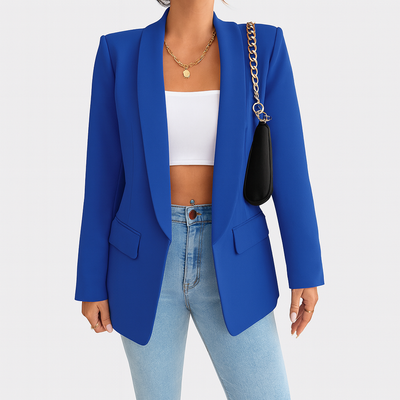 Blue Woman's Autumn Blazer with pockets