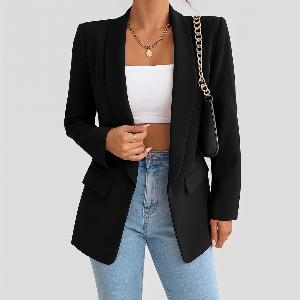 Black Woman's Autumn Blazer with pockets