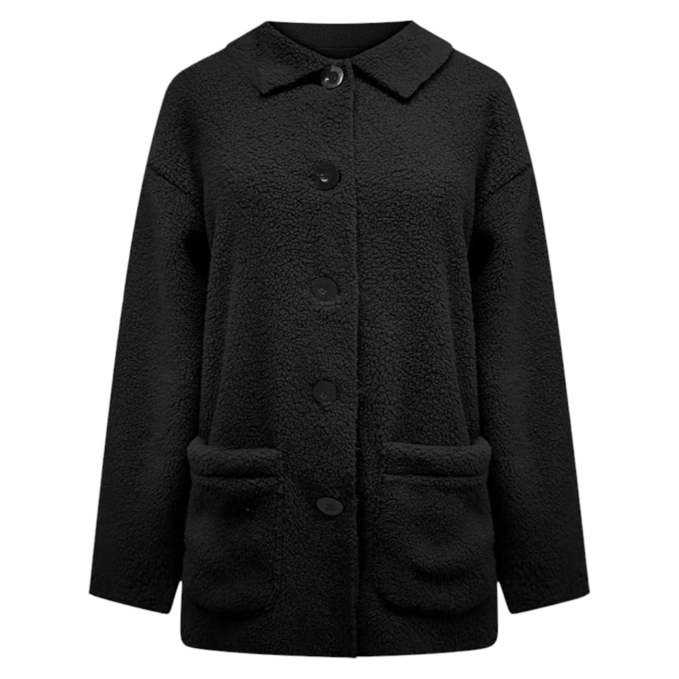 Manteau d'hiver doux pour femmes avec patte de boutonnage et doublure câline