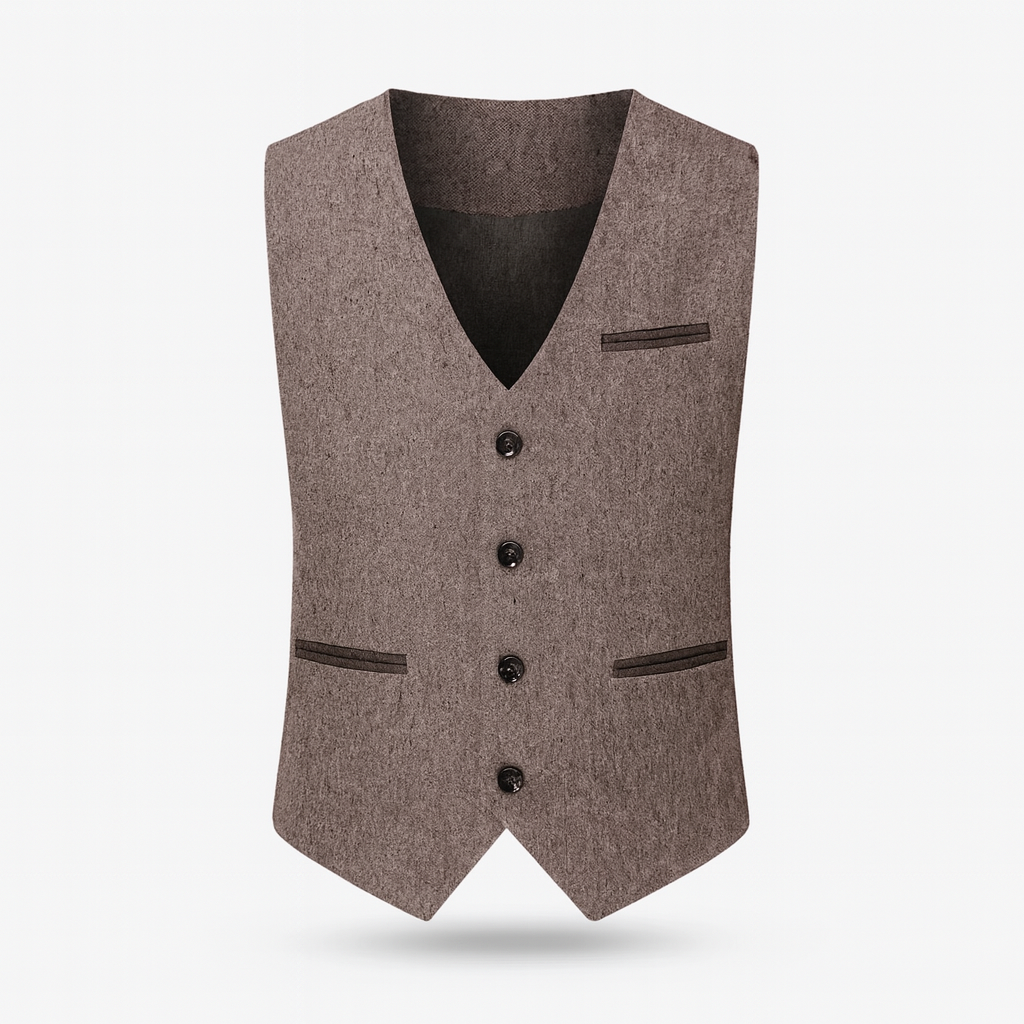 Brown Men's Lightweight Casual Vest