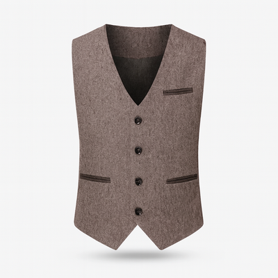 Brown Men's Lightweight Casual Vest
