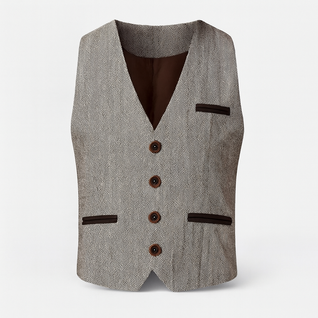Gray Men's Lightweight Casual Vest