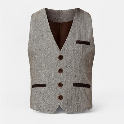 Gray Men's Lightweight Casual Vest
