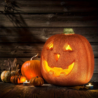 Halloween Lighted Pumpkin - Battery-Operated Jack O'Lantern Decoration