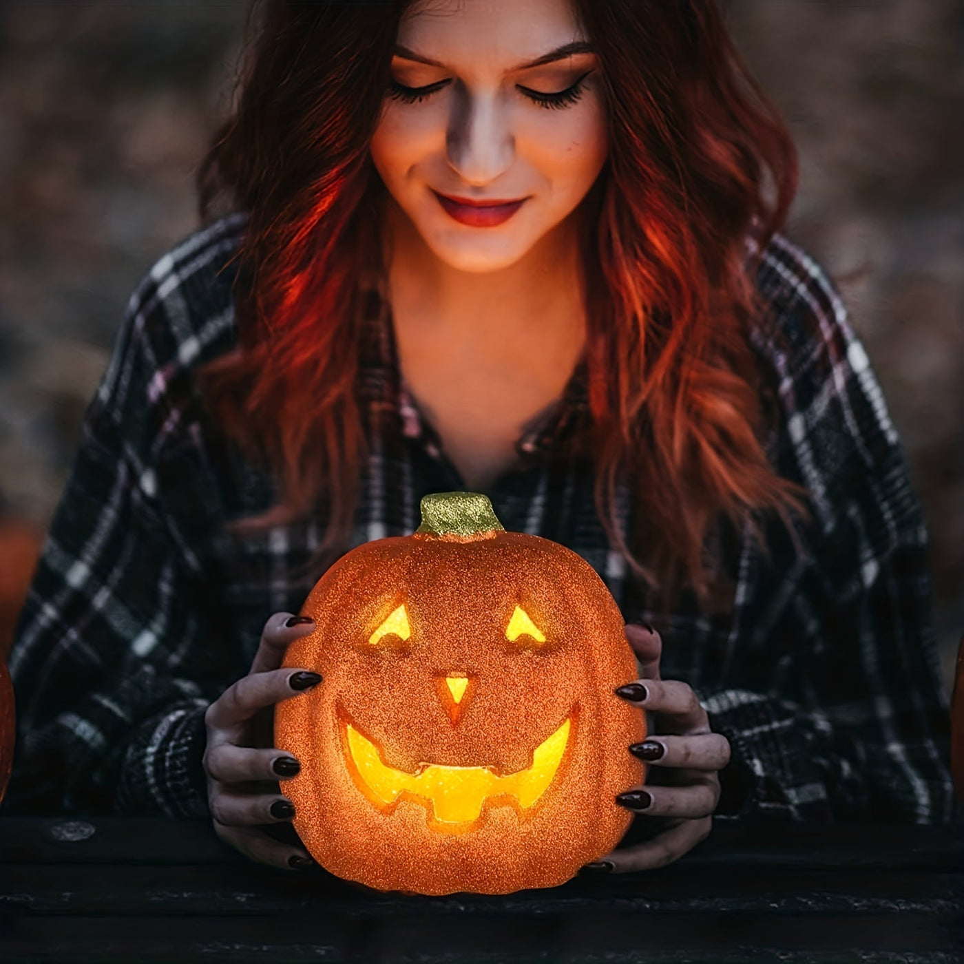 Halloween Lighted Pumpkin - Battery-Operated Jack O'Lantern Decoration