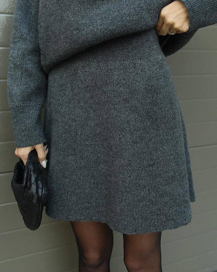 Camille | Ensemble en jersey pour femmes avec haut et jupe - ensemble élégant et confortable