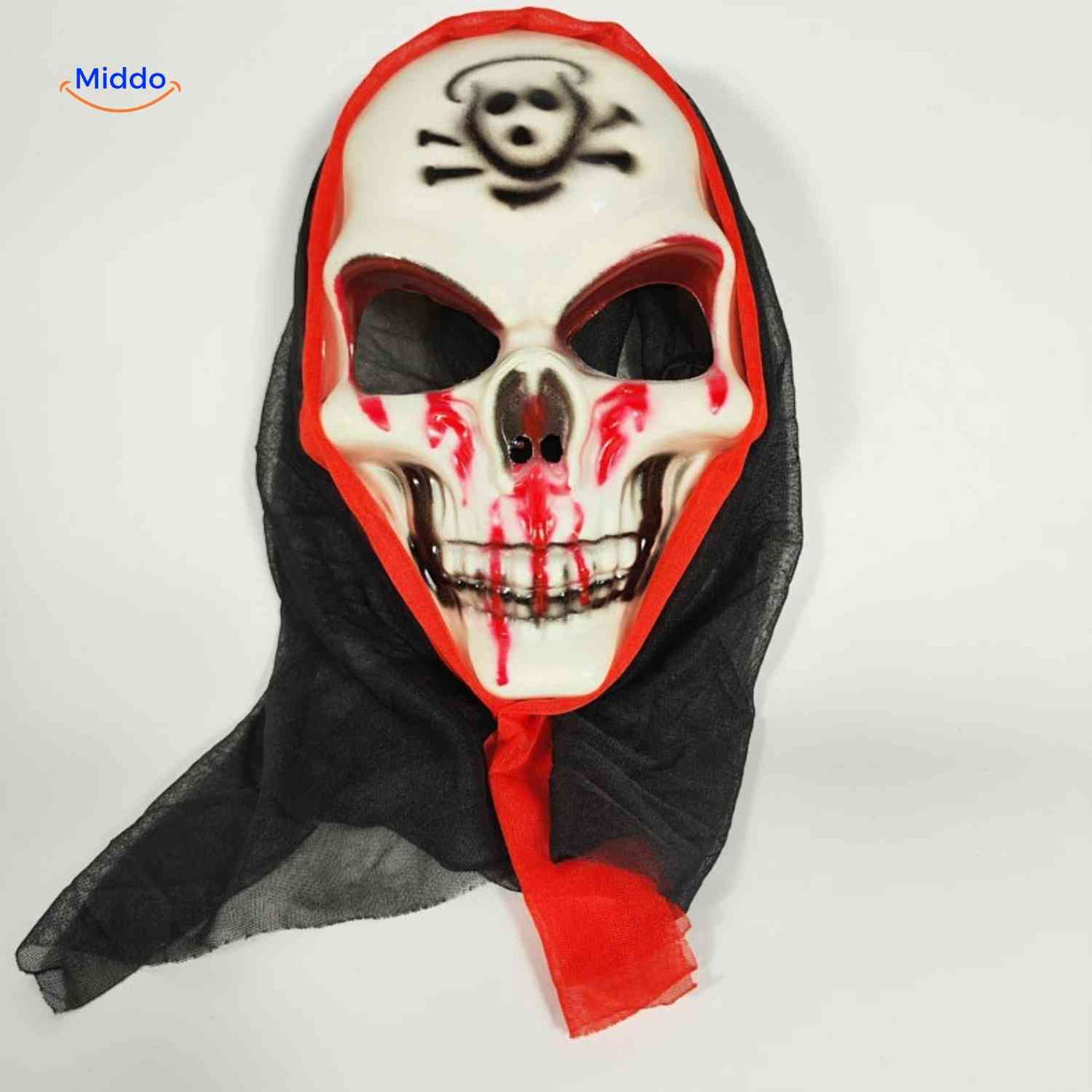 Grimora Set | Accessoires pour cape d'Halloween, masques de squelette et faucille