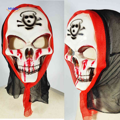 Grimora Set | Accessoires pour cape d'Halloween, masques de squelette et faucille