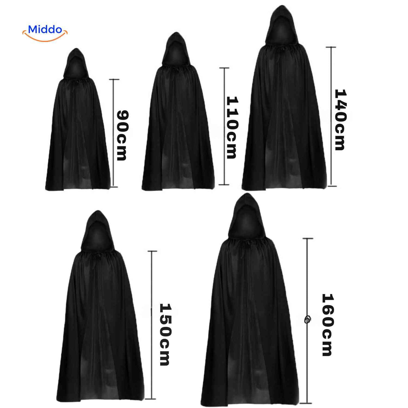 Grimora Set | Accessoires pour cape d'Halloween, masques de squelette et faucille