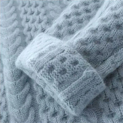 Polo chaud à torsades pour femmes | Parfait pour l'automne/hiver