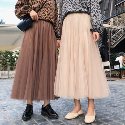 Jupe longue en tulle